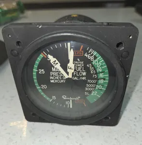Beechcraft Manifold/Fuel Flow  Gauge As Removed